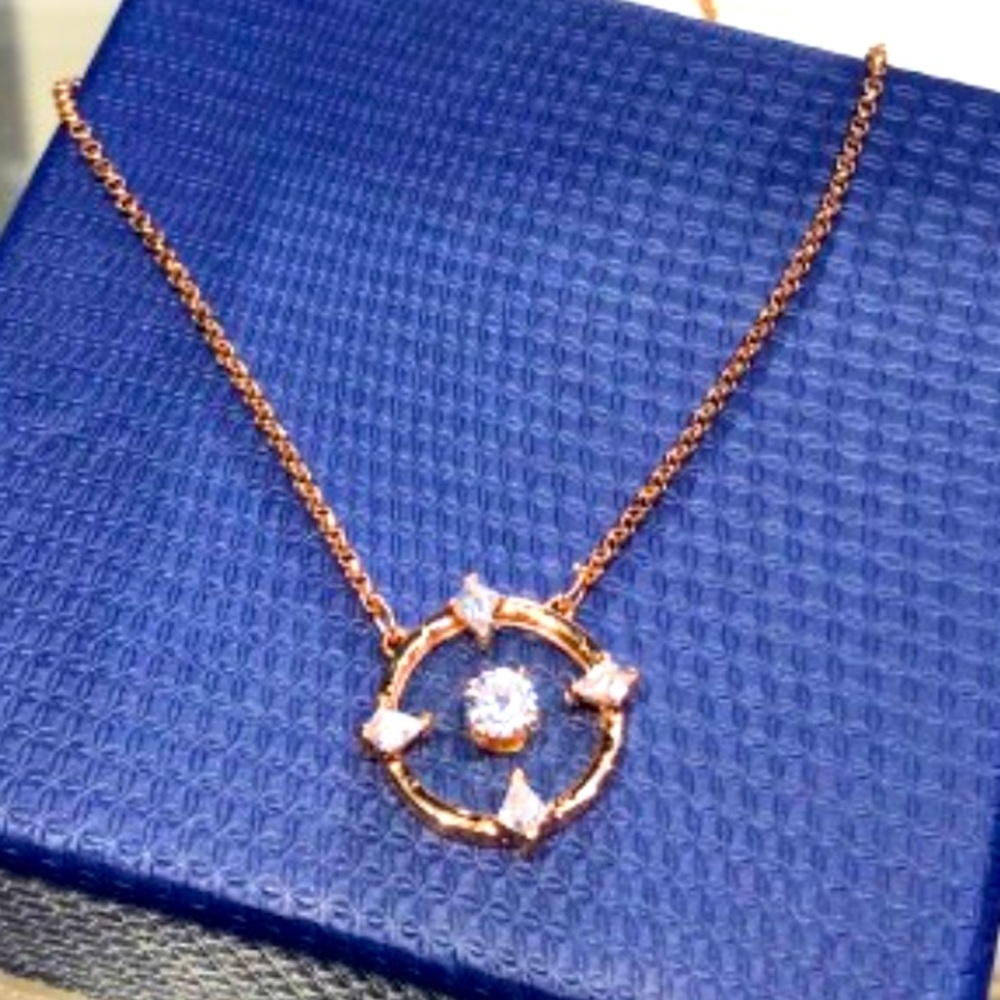 New Swarovski North Rose-gold tone plated necklace - Picture 7 of 9